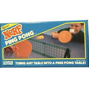 VINTAGE Official Nerf Ping Pong‎ 80's Parker Brothers 1987 Please READ
